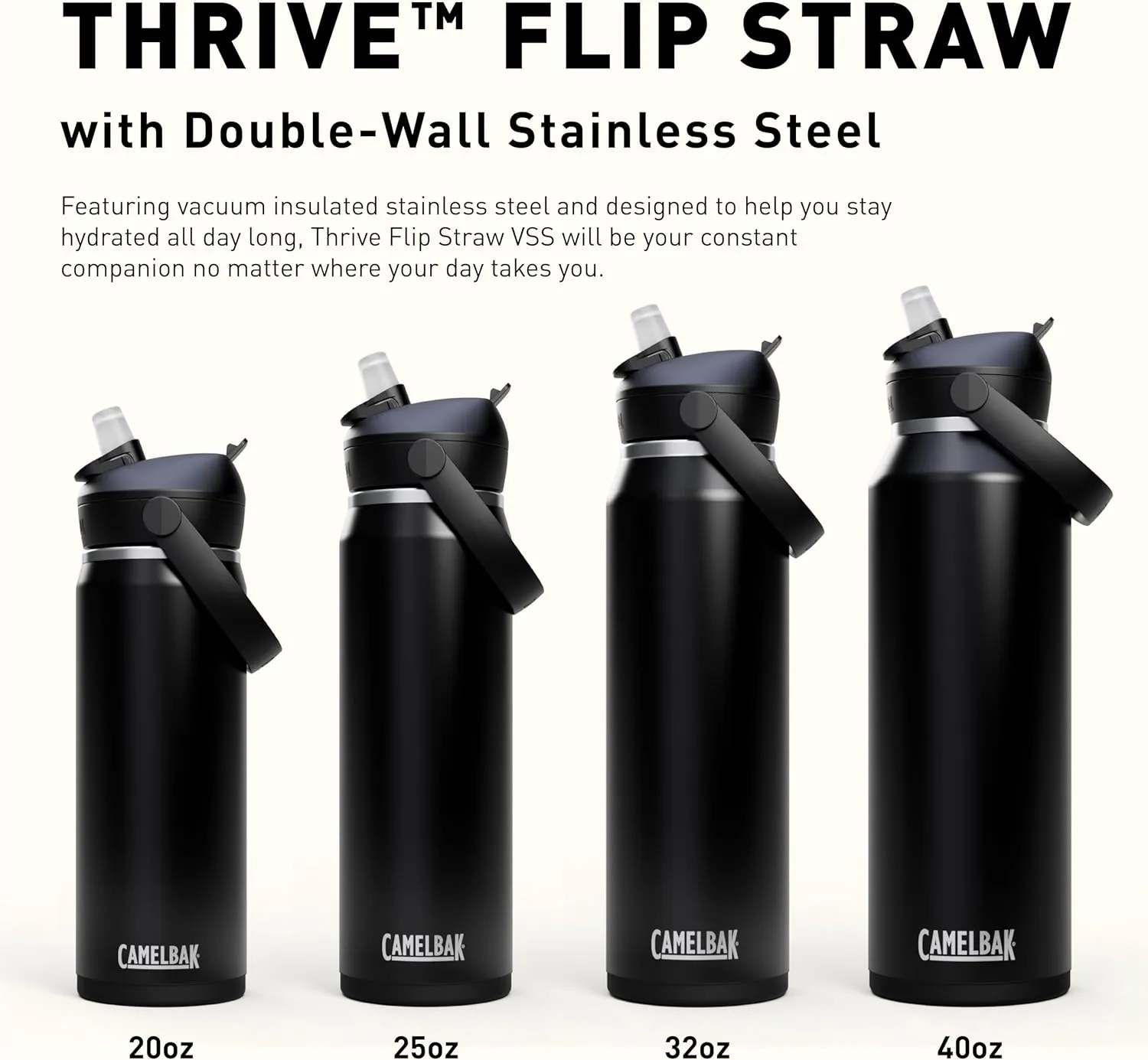 CamelBak Thrive Flip Straw Insulated Stainless Steel Water Bottle Sierra Red, 40oz