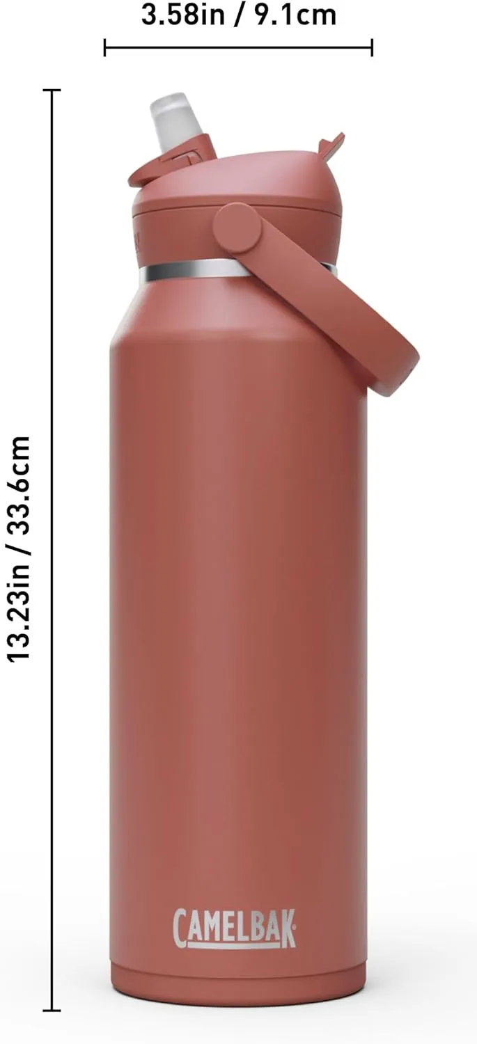 CamelBak Thrive Flip Straw Insulated Stainless Steel Water Bottle Sierra Red, 40oz