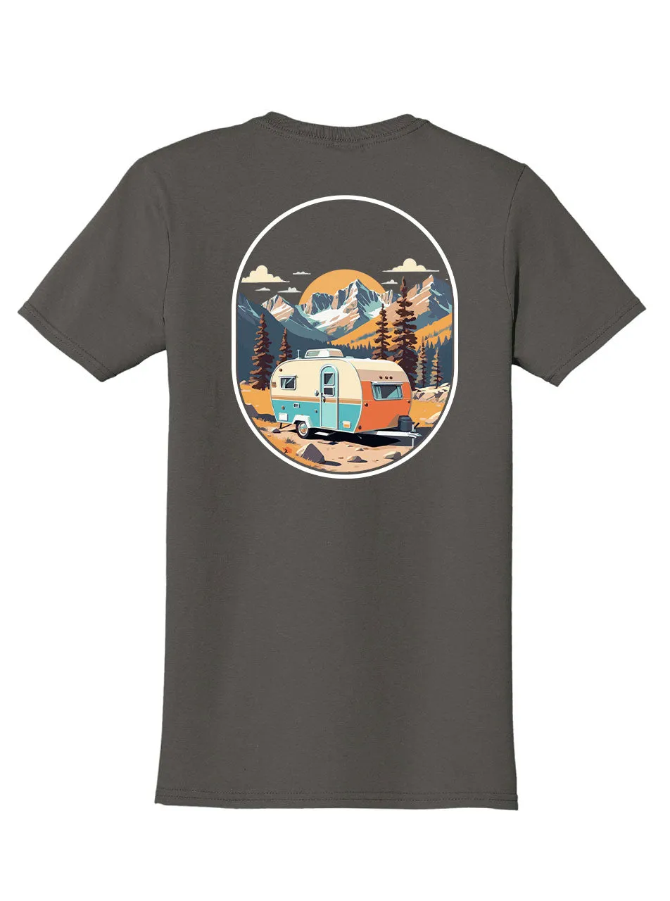 Camper Back Print with Pocket Print T-Shirt