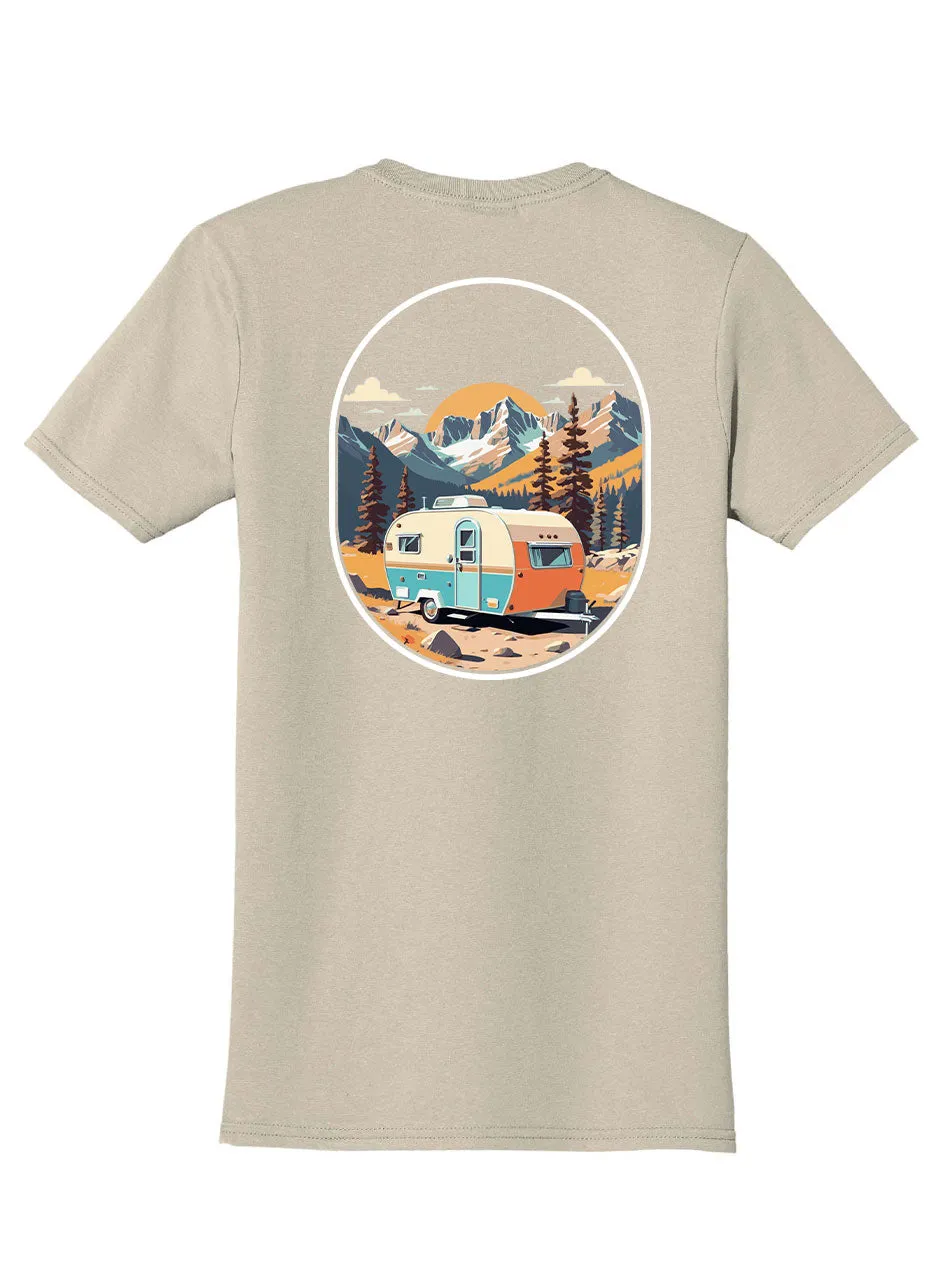 Camper Back Print with Pocket Print T-Shirt