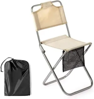 Camping Chair Outdoor Chair Foldable Chair Folding Camping Chair Outdoor Fishing Chair Picnic BBQ Seat Ultralight Aluminum Alloy Camping Stool With Storage Bag Folding Camping Chair ( Color : White )