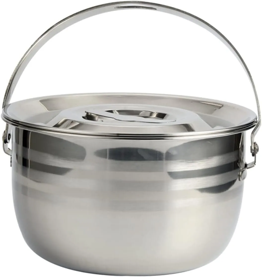 Camping Hanging Pot High Capacity Outdoor Cooking Pot Easy Clean Non-stick Saucepan
