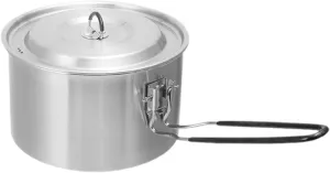 Camping Pot Outdoor Cooking Pot Boiling Water Non Stick Portable with Lid Cover Stockpot for Hiking Fishing Picnics