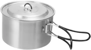 Camping Pot Outdoor Cooking Pot with Handle Practical Compact with Lid Stockpot for Backpacking BBQ Trips Explorers