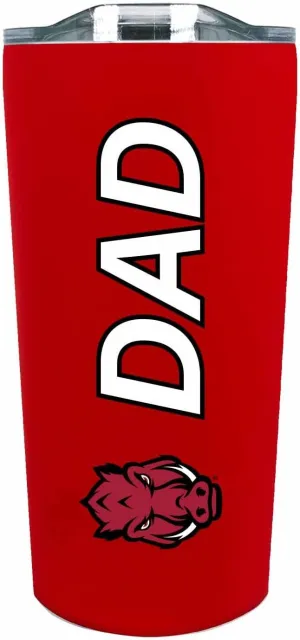 Campus Colors NCAA Stainless Steel Travel Tumbler for Dad - 18 oz - Double Walled Insulated Drinkware (Arkansas Razorbacks - Cardinal)