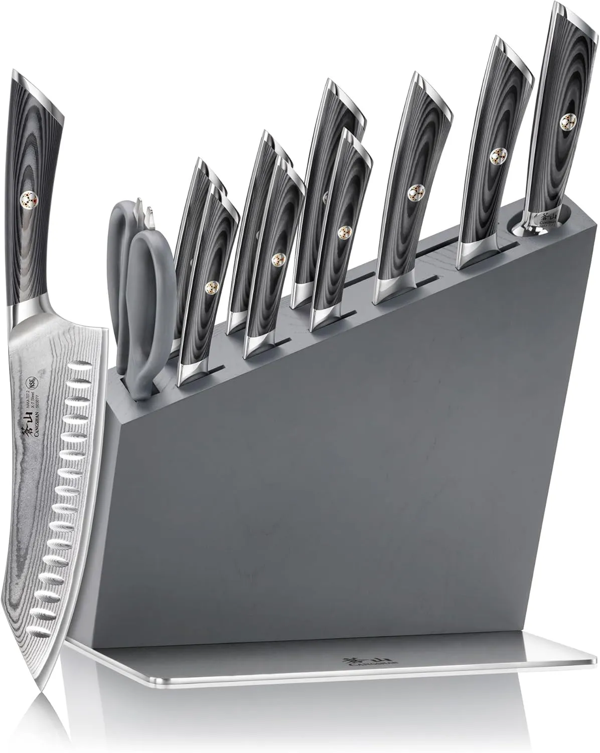 Cangshan NAKA Series X-7 Steel Forged HUA Knife Block Set (12-Piece)
