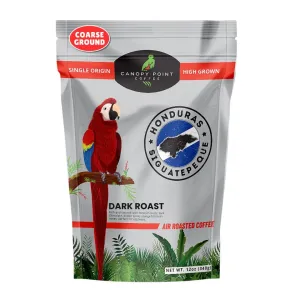 Canopy Point Coffee Honduras Dark Roast | Coarse Ground Coffee for Cold Brew, French Press & Percolator | Arabica specialty small batch roasted to order with smooth strong chocolate notes & aroma