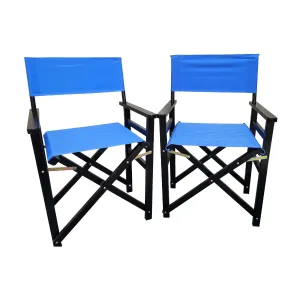 Canvas Director (Set Folding Blue Wooden of Folding Chair Chair Chair Automation-ready 2) Chair - Folding Exclusive deal