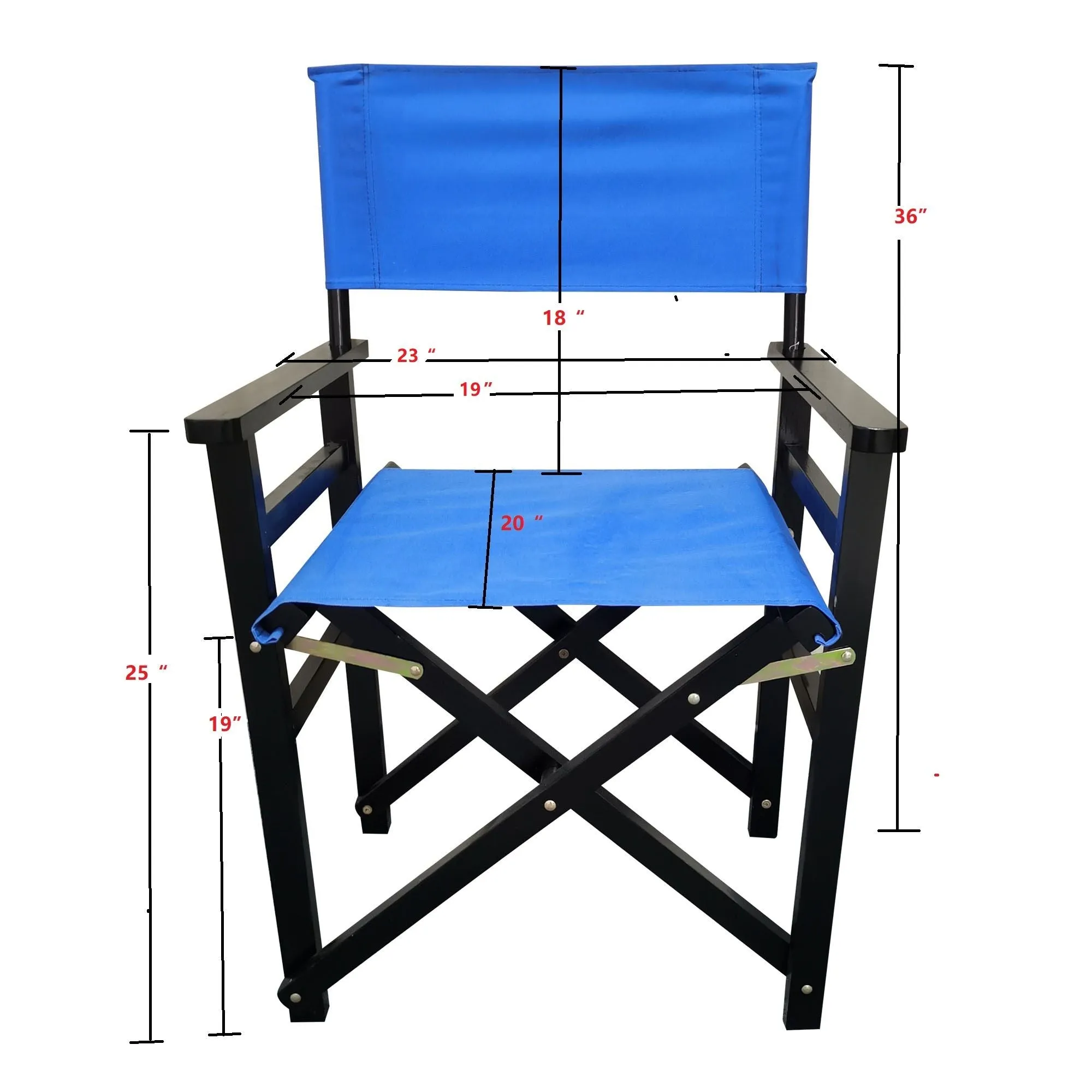Canvas Director (Set Folding Blue Wooden of Folding Chair Chair Chair Automation-ready 2) Chair - Folding Exclusive deal