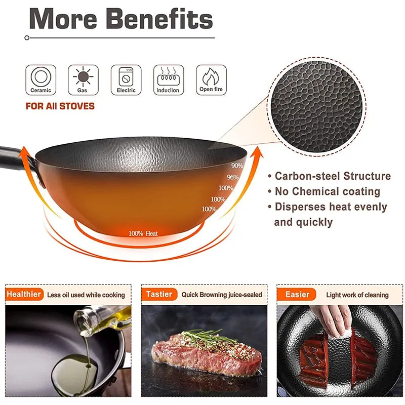 Carbon Steel Non-Stick Wok