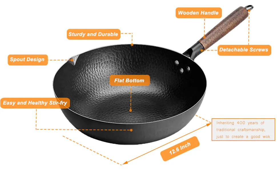 Carbon Steel Non-Stick Wok