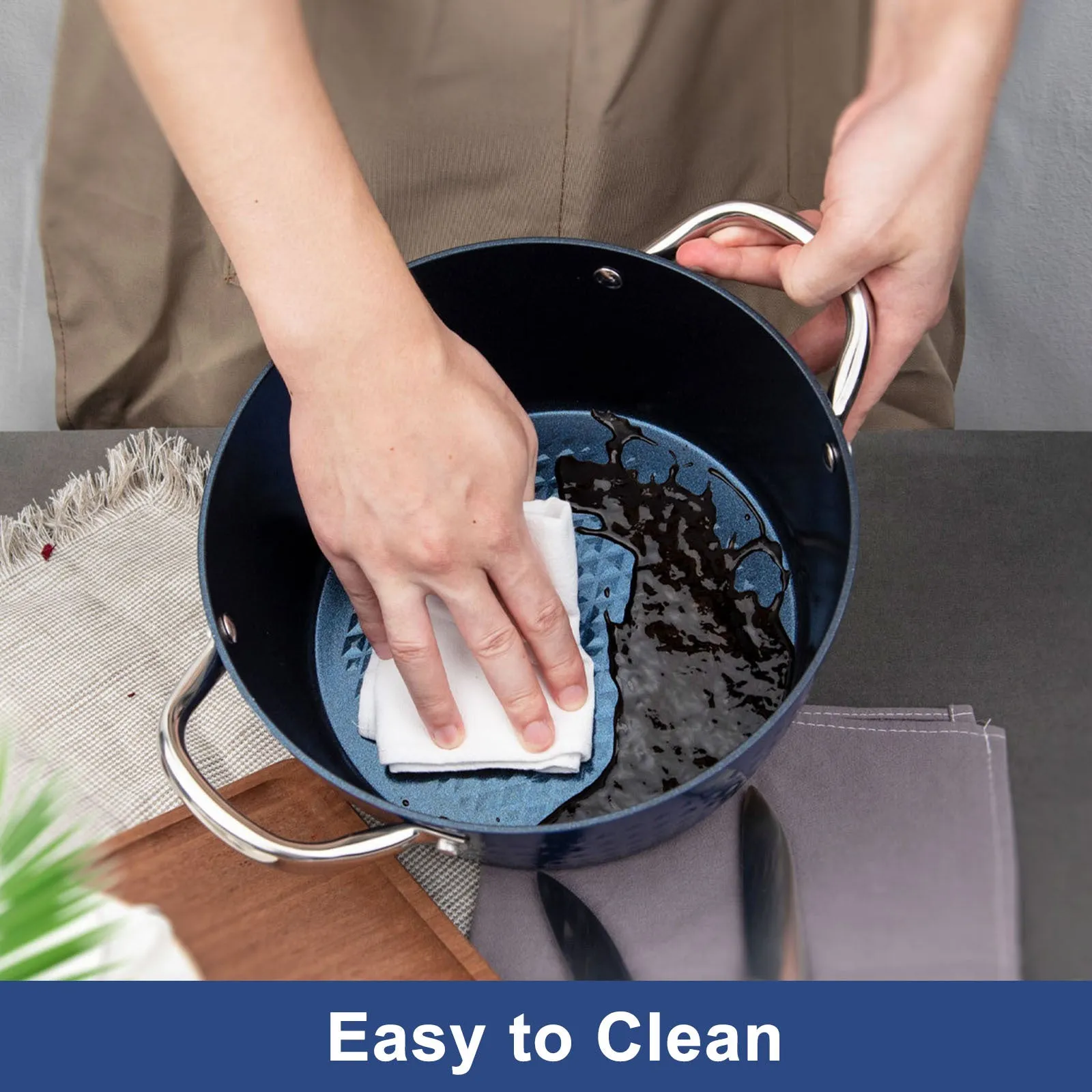 Casserole Dish - Non-Stick Aluminum Ceramic Coating with lid