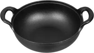 Cast Iron Stew Pot Household Cooking Pot Bottom Design Temperature Resistant for Camping Family Meals and Outdoor Cooking