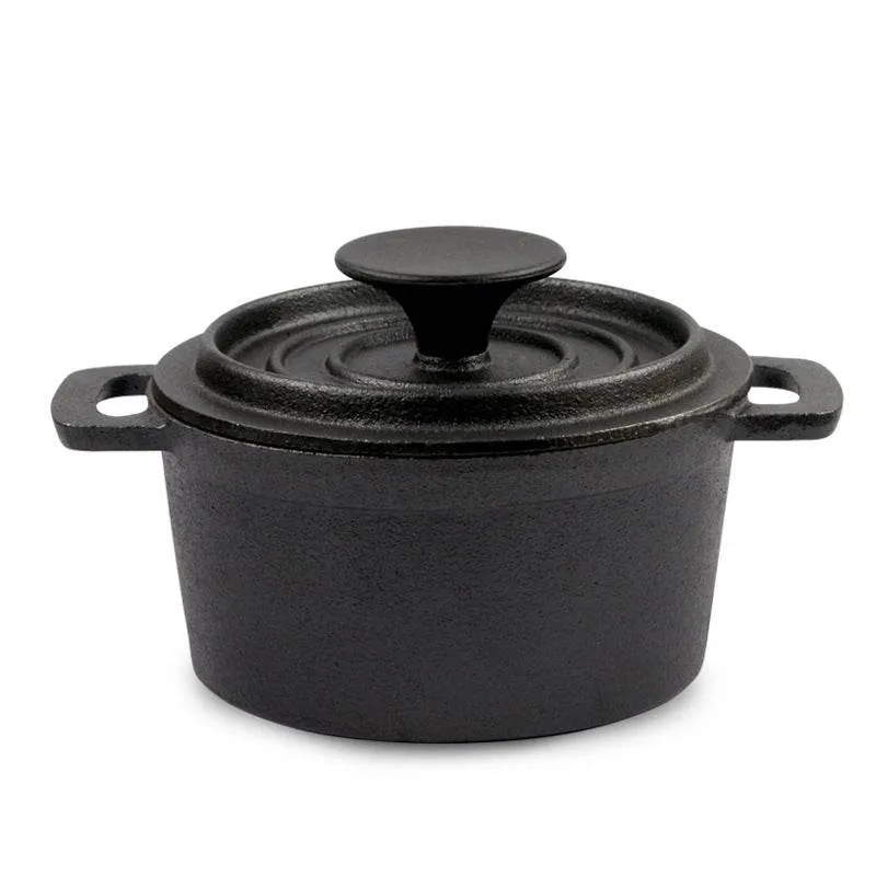 Cast Iron Uncoated Mini Milk Pot Baby Food Pot