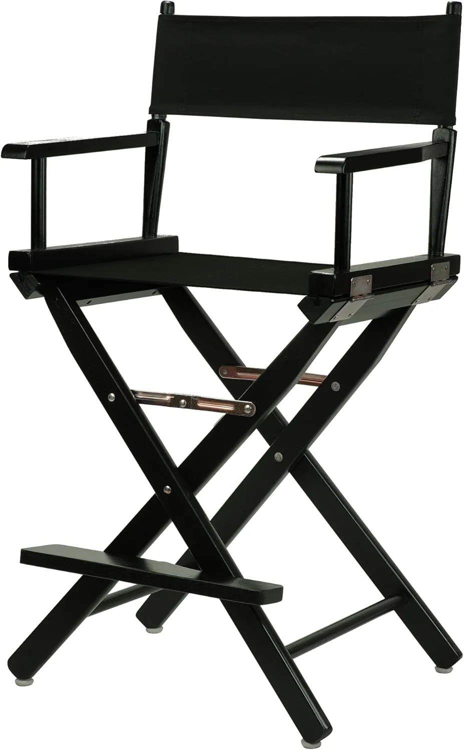 Casual Home 24" Director's Chair Black Frame-with Black Canvas, Counter Height