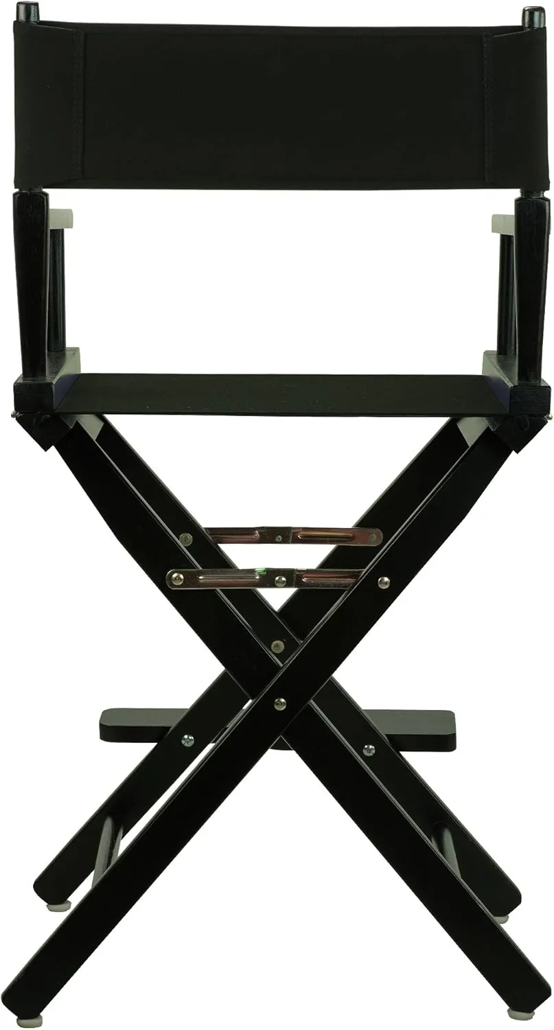 Casual Home 24" Director's Chair Black Frame-with Black Canvas, Counter Height