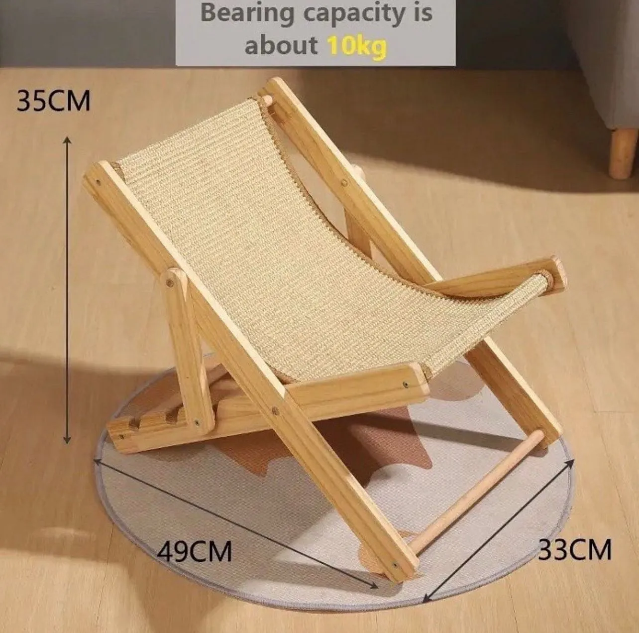 Cat Foldable Sisal Chair