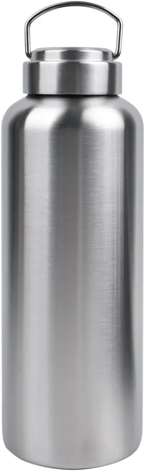 CDJ 52oz Uninsulated Single Wall Stainless Steel Water Bottle, Reusable Metal Water Bottle for Sports, Leakproof and Durable, Perfect for Hiking, Gym, Picnics, and Outdoor Activities