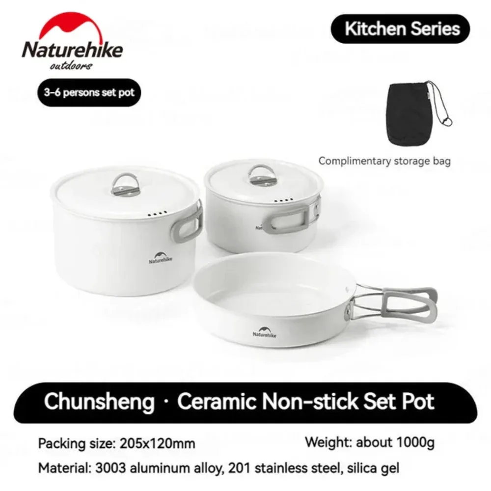 Ceramic Non-Stick 3-6 Persons Set Pot