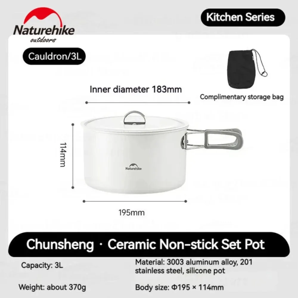Ceramic Non-Stick 3-6 Persons Set Pot