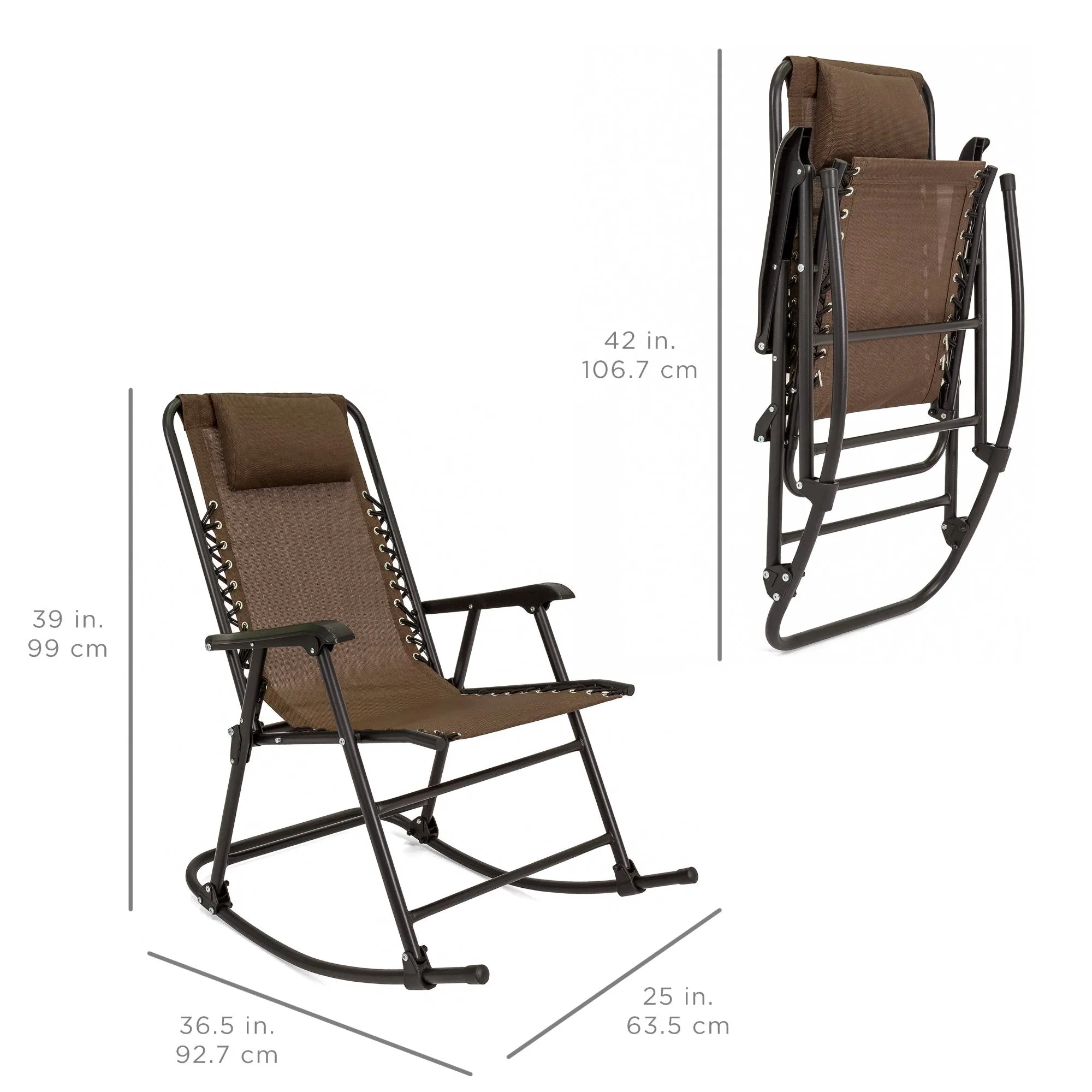 Chair Extensive selection Gravity Lounge Foldable Rocking Patio Zero Fast dispatch