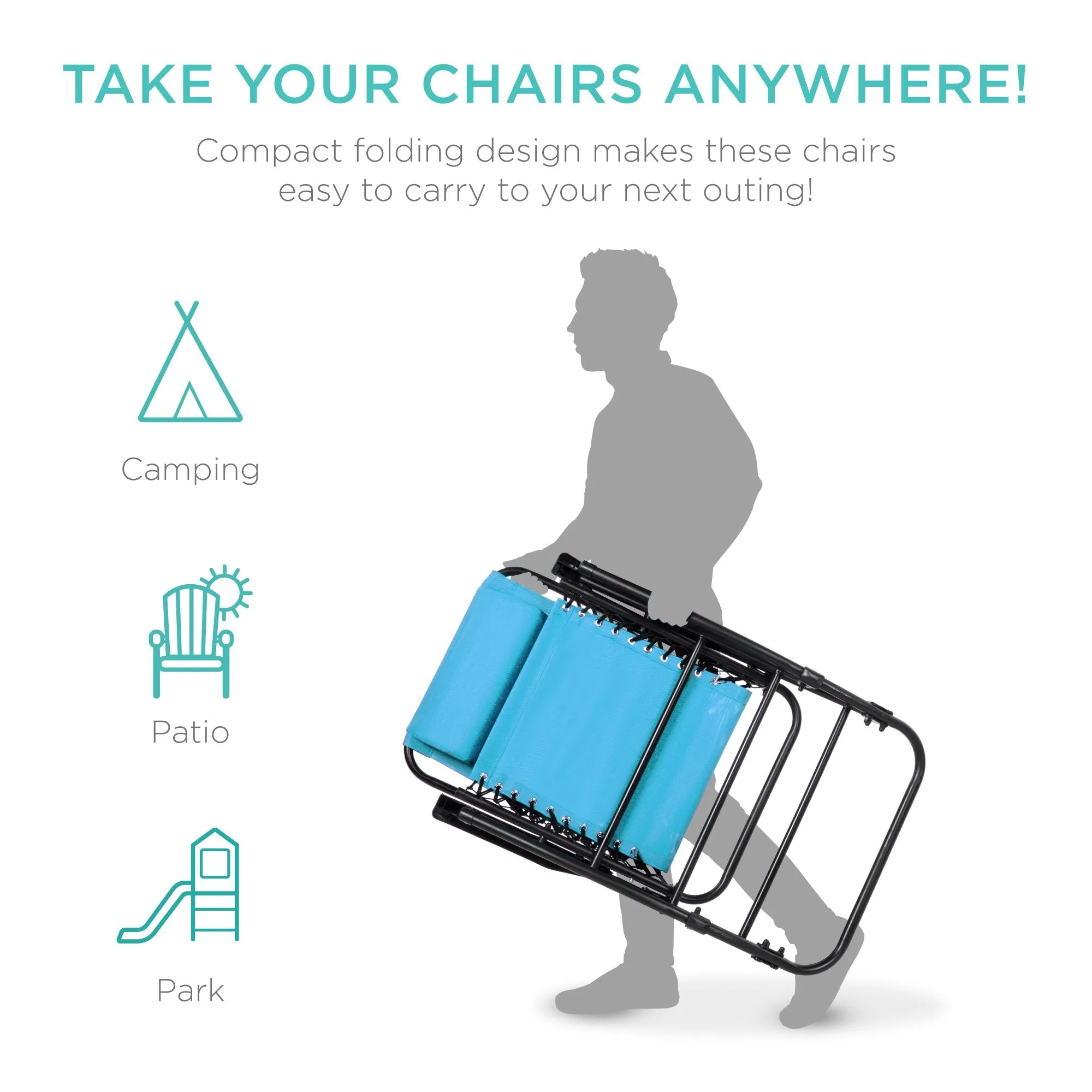 Chair Extensive selection Gravity Lounge Foldable Rocking Patio Zero Fast dispatch
