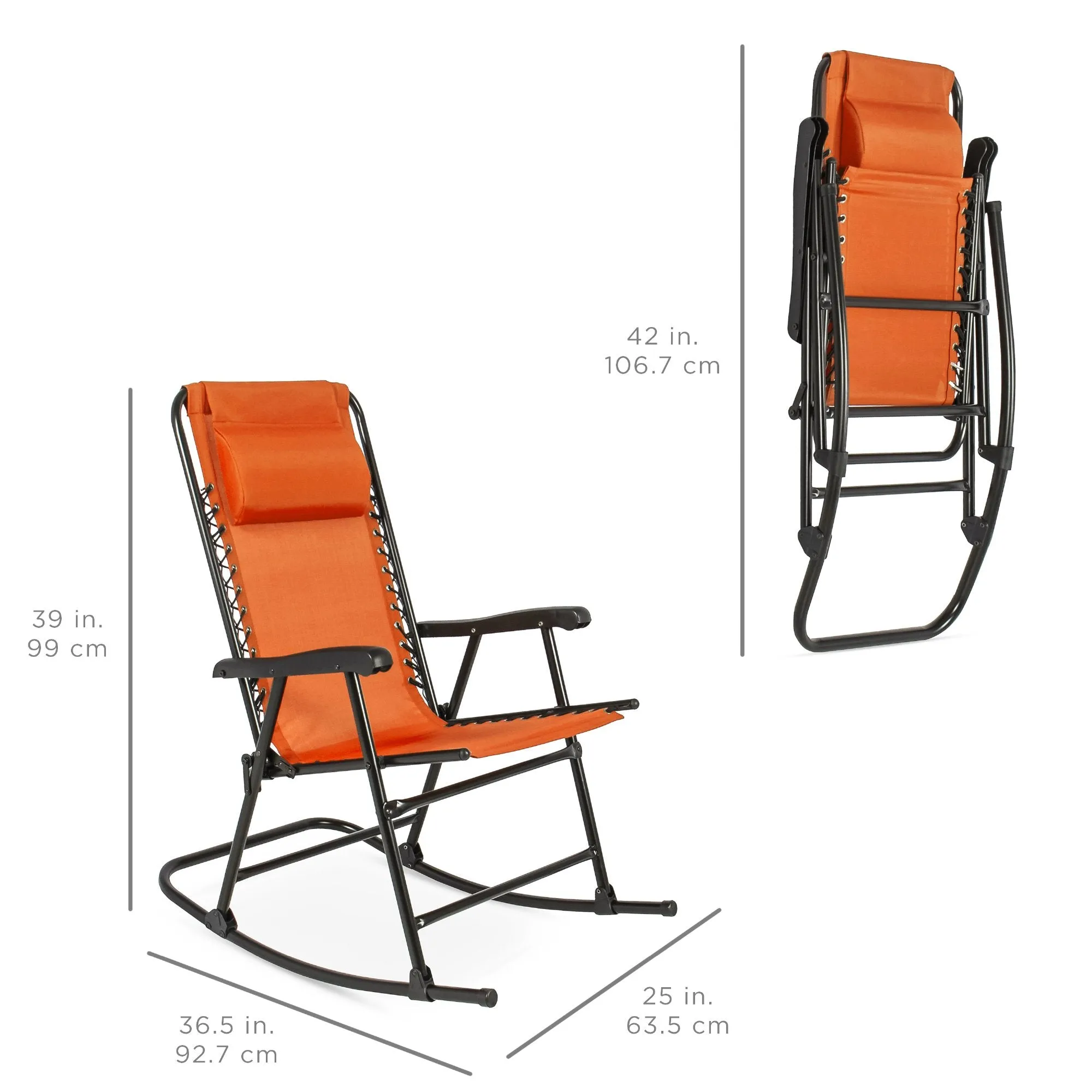 Chair Extensive selection Gravity Lounge Foldable Rocking Patio Zero Fast dispatch