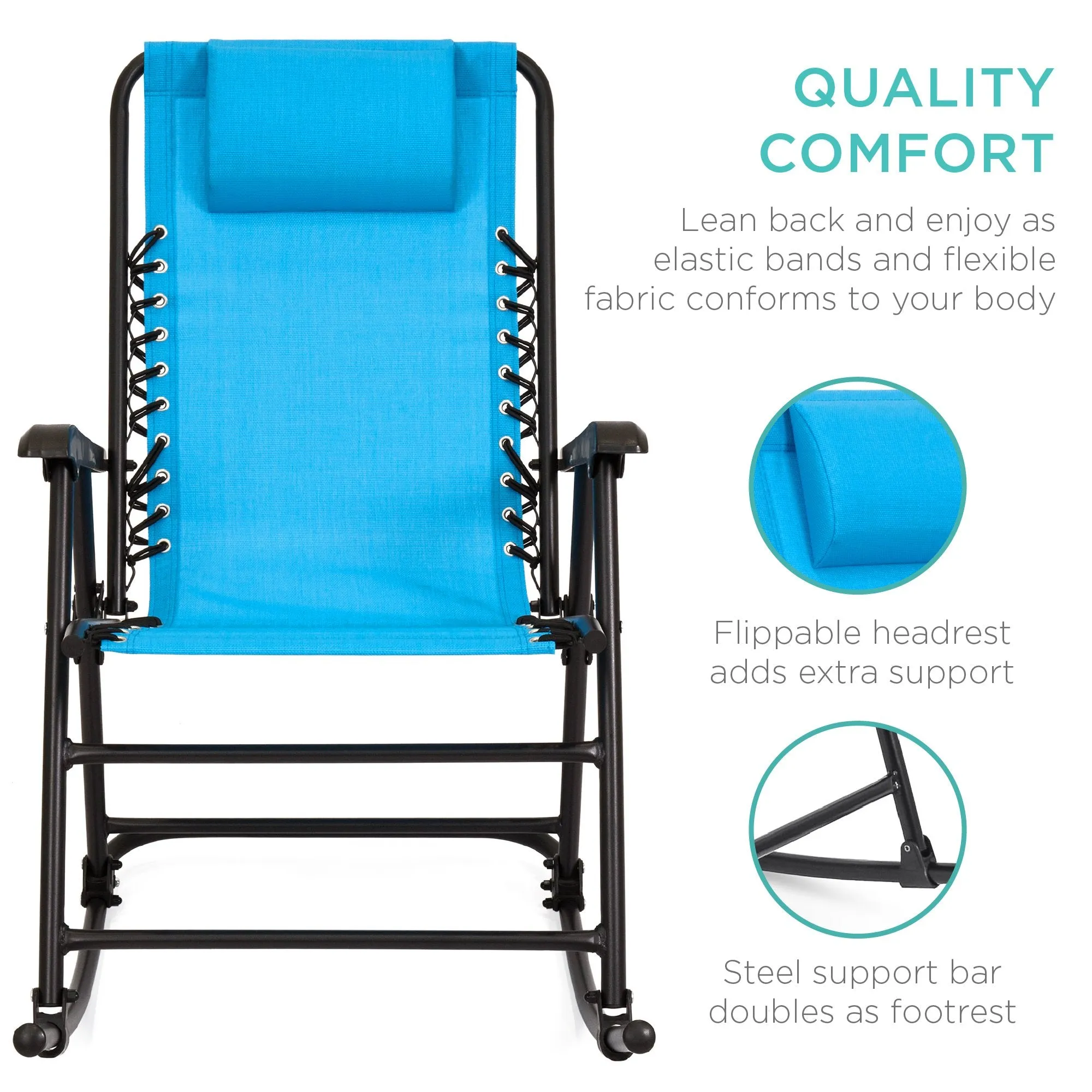 Chair Extensive selection Gravity Lounge Foldable Rocking Patio Zero Fast dispatch