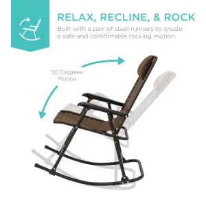 Chair Extensive selection Gravity Lounge Foldable Rocking Patio Zero Fast dispatch