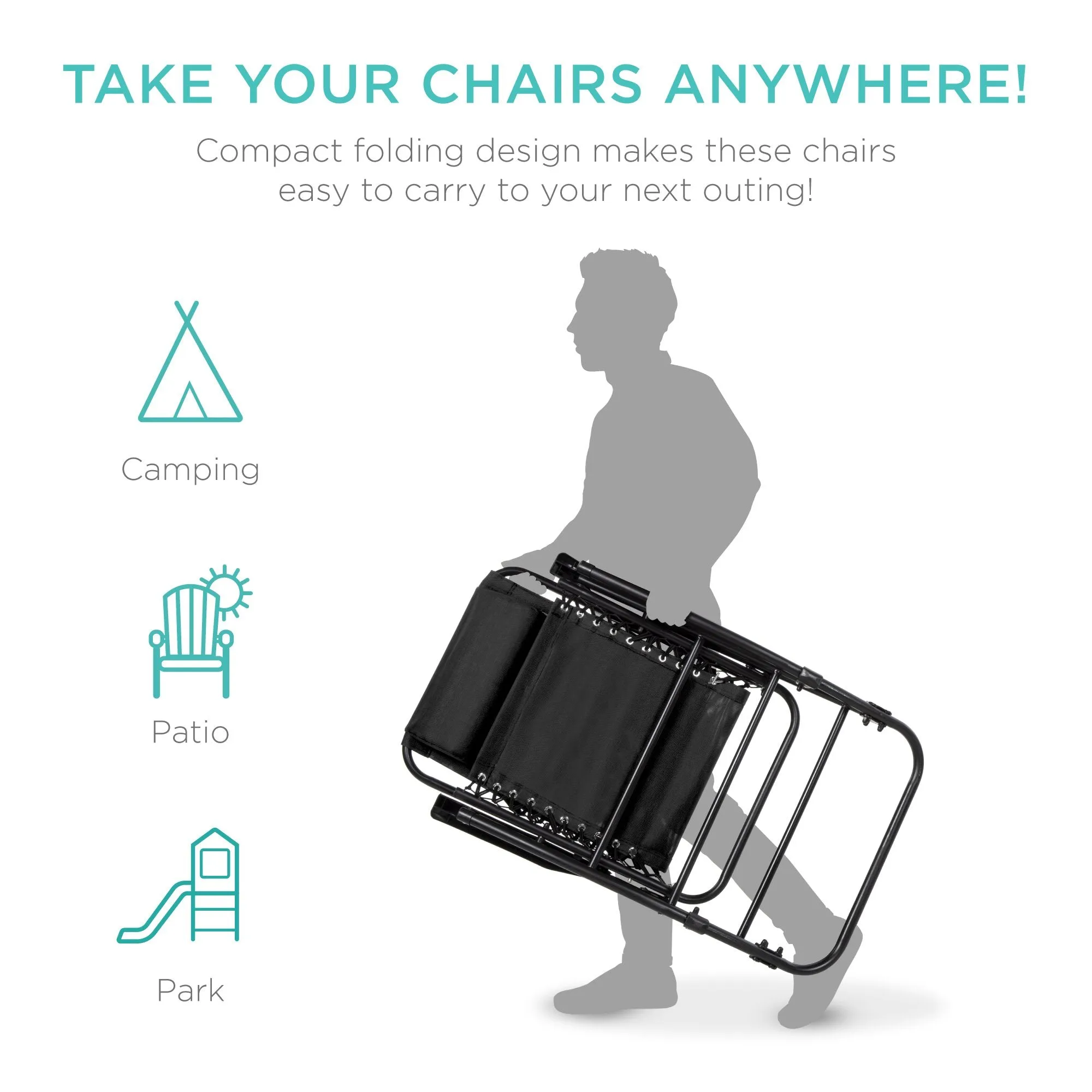 Chair Extensive selection Gravity Lounge Foldable Rocking Patio Zero Fast dispatch