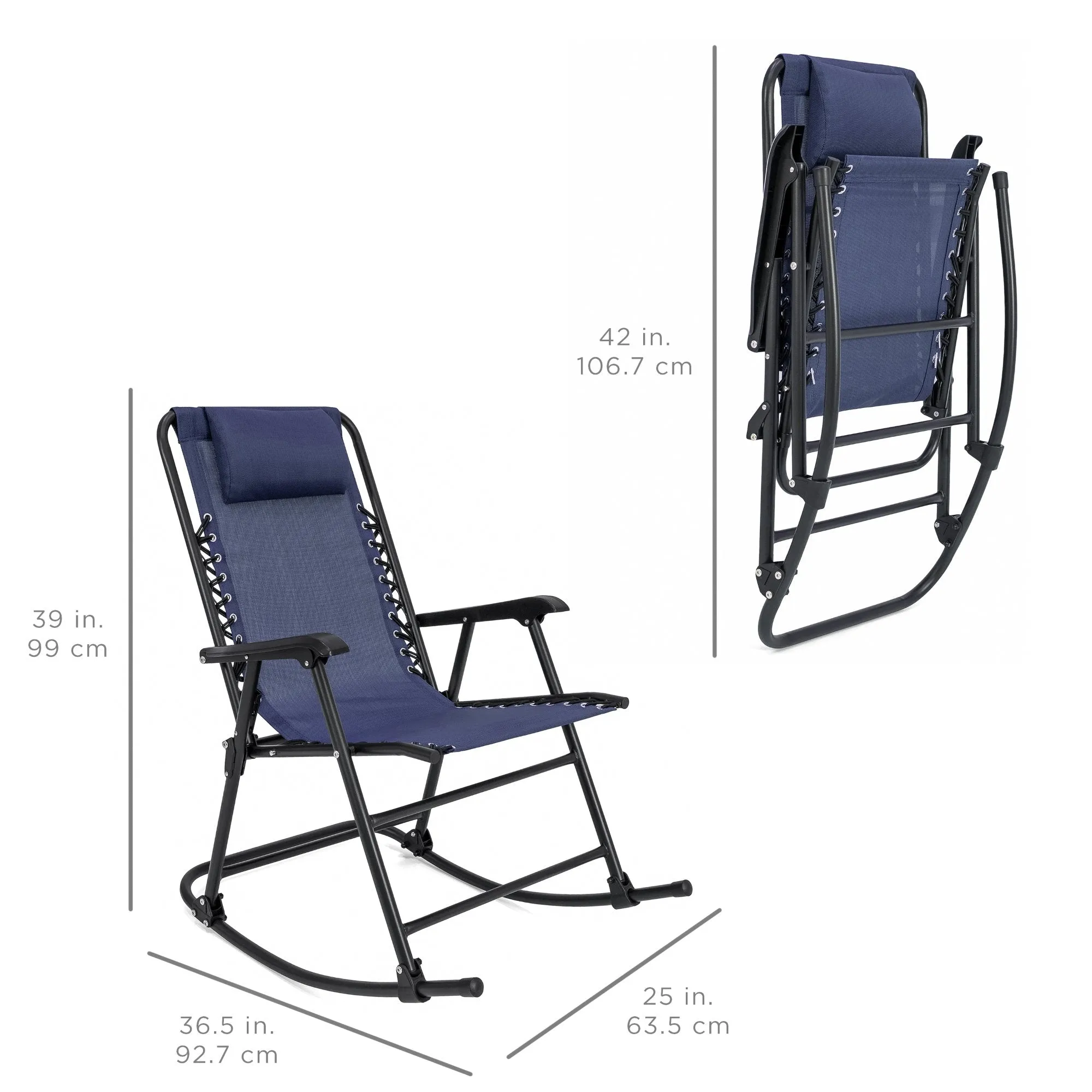 Chair Extensive selection Gravity Lounge Foldable Rocking Patio Zero Fast dispatch