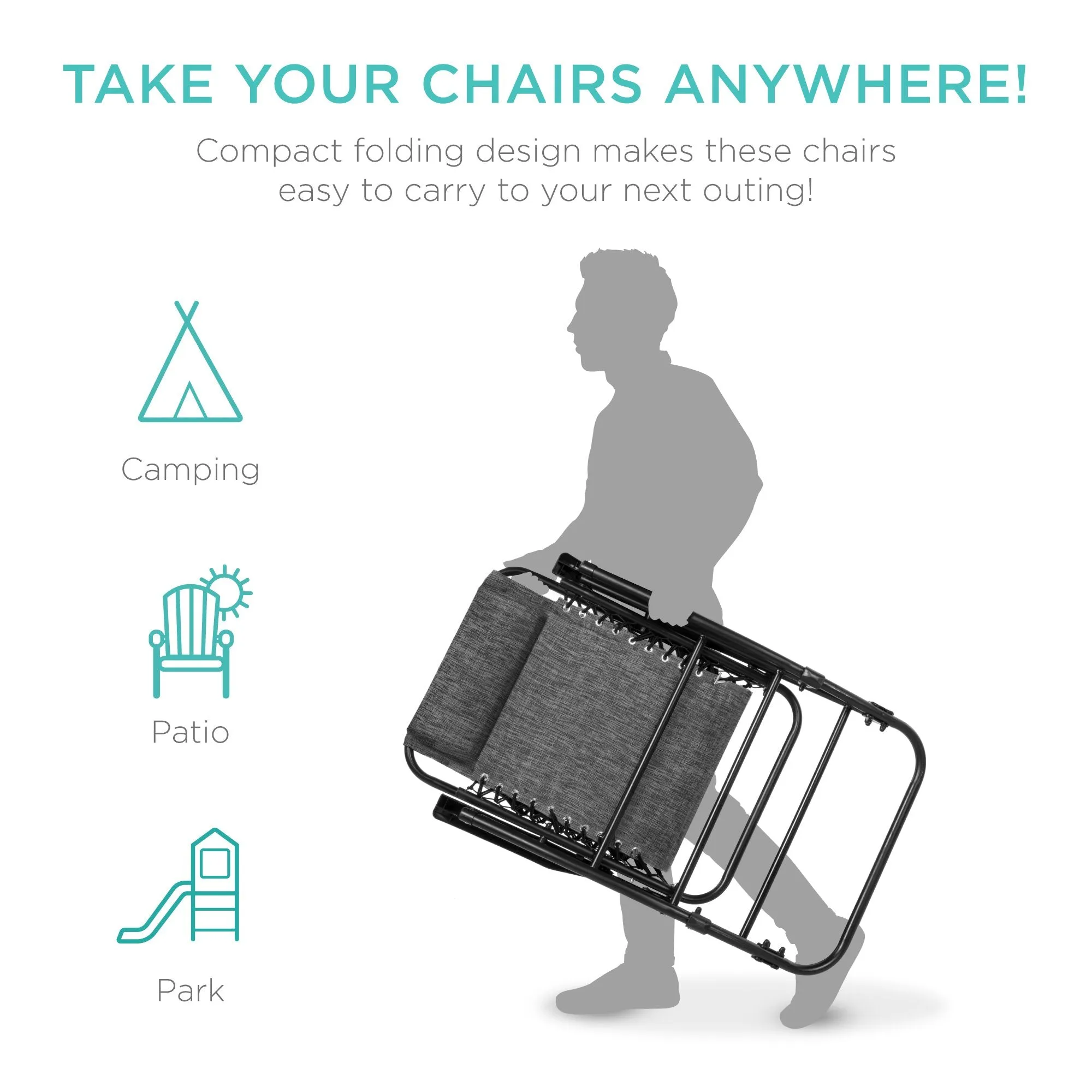 Chair Extensive selection Gravity Lounge Foldable Rocking Patio Zero Fast dispatch