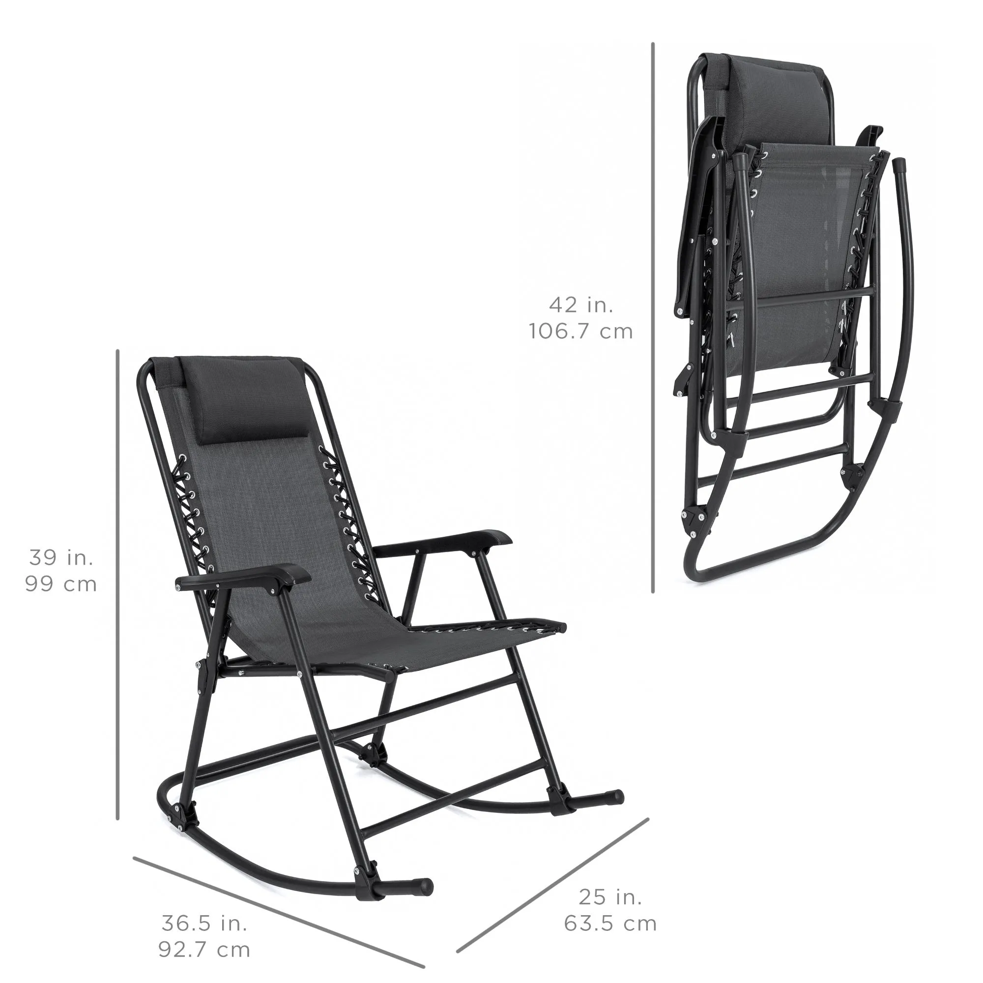 Chair Extensive selection Gravity Lounge Foldable Rocking Patio Zero Fast dispatch