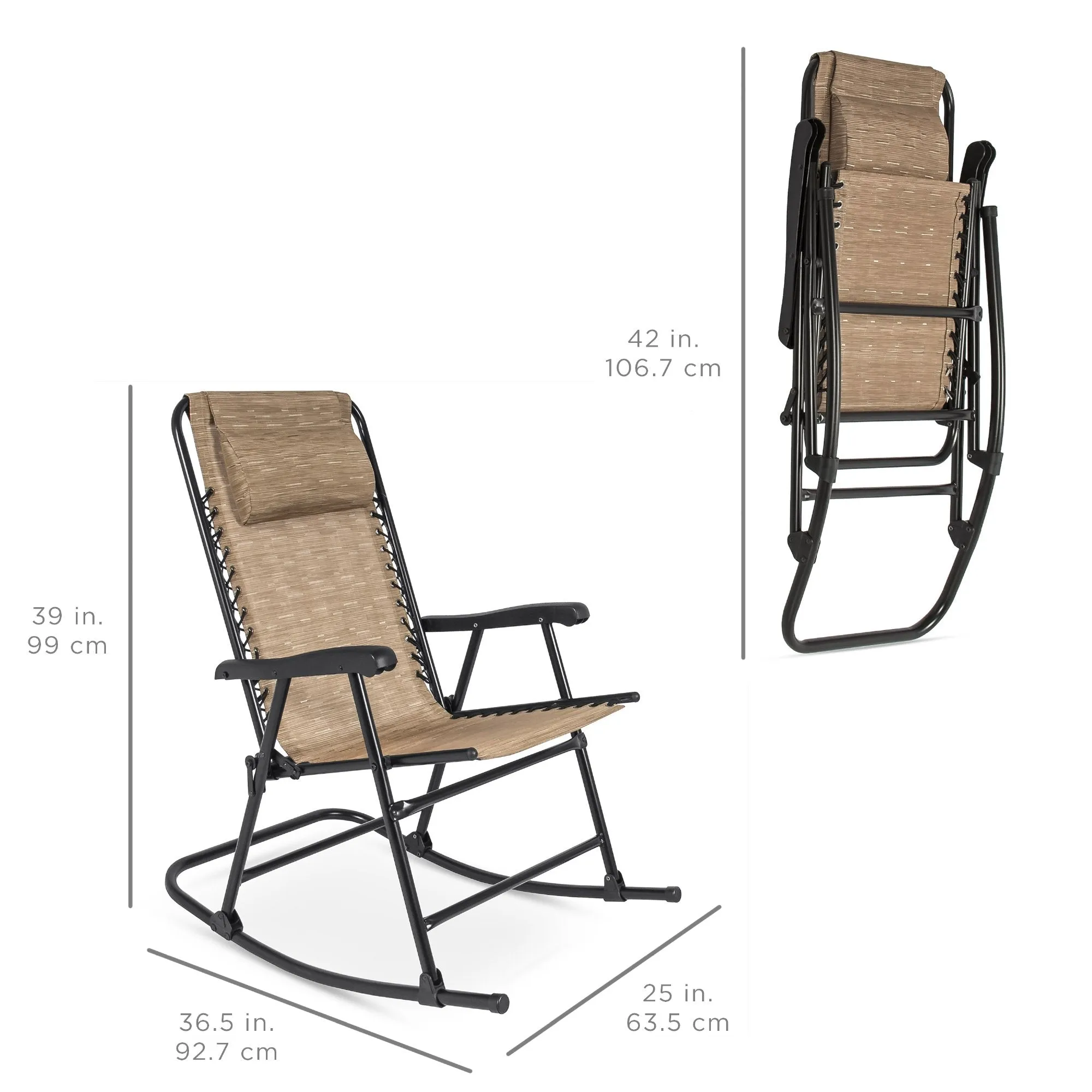 Chair Extensive selection Gravity Lounge Foldable Rocking Patio Zero Fast dispatch