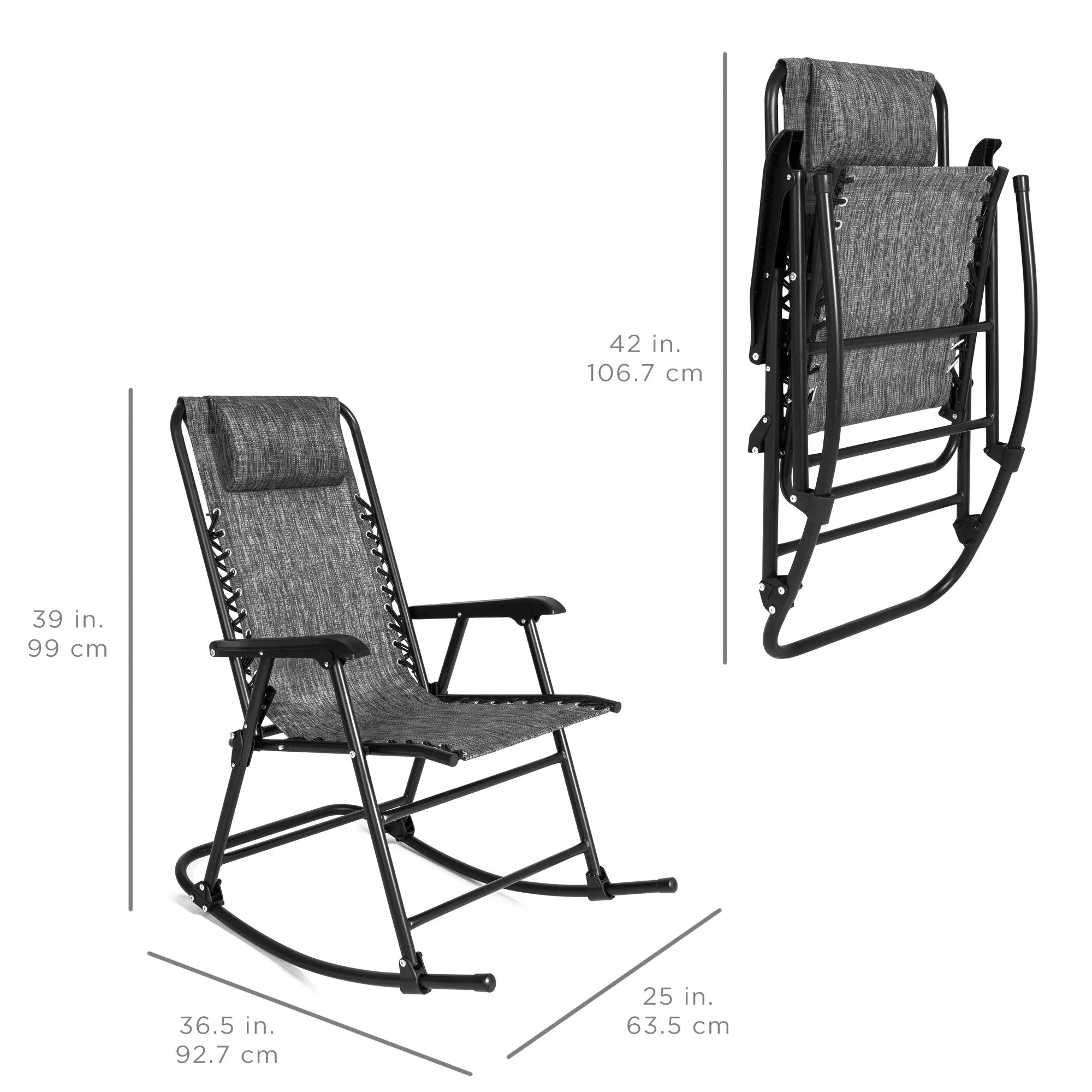 Chair Extensive selection Gravity Lounge Foldable Rocking Patio Zero Fast dispatch