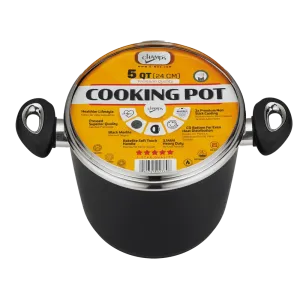 Champs Black Pot NS Speckled Inside w/ Glass Lid 3.1mm 5 qrt From Mexmax INC.