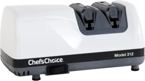 Chef’sChoice Professional Electric Knife Sharpeners UltraHone With 100-Percent Diamond Abrasives And Precision Angle Guides For 20-Degree Straight-Edge and Serrated Knives, 2-Stage, White