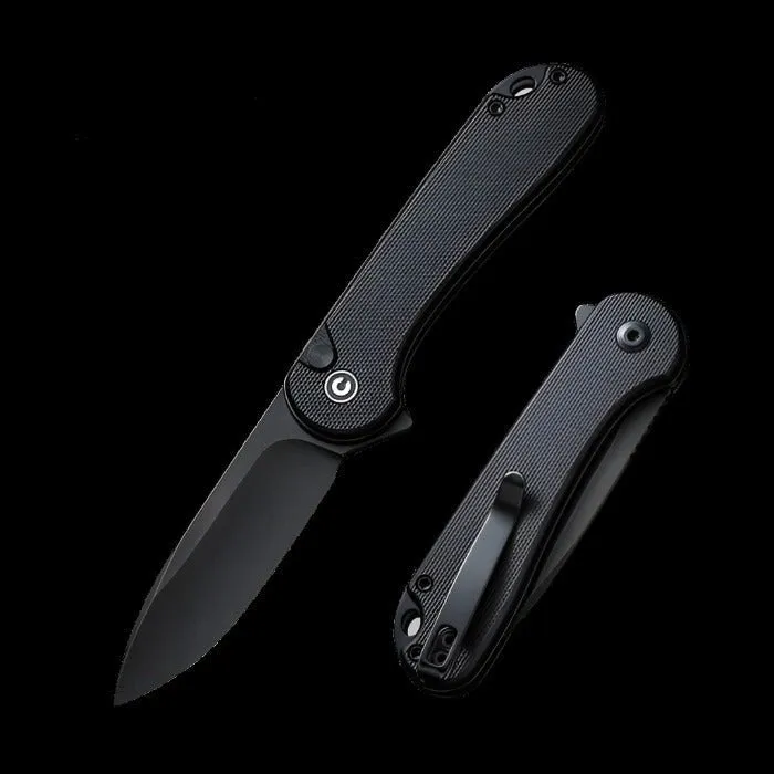 CIVIVI Elementum 2, Black G10 Handle, Black Stonewashed Nitro-V Blade
