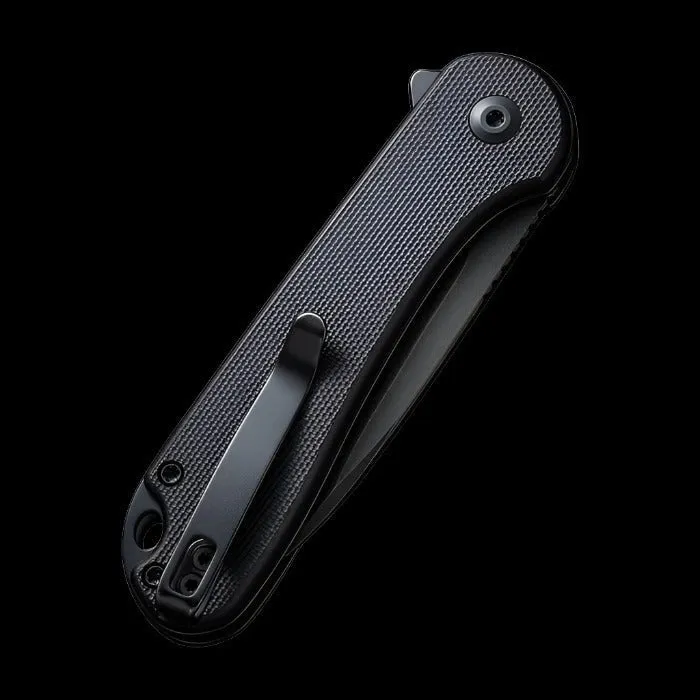 CIVIVI Elementum 2, Black G10 Handle, Black Stonewashed Nitro-V Blade
