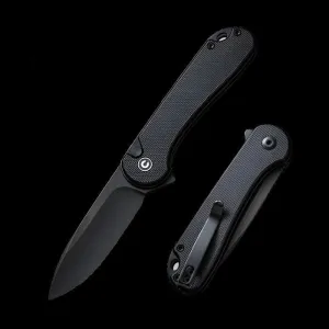 CIVIVI Elementum 2, Black G10 Handle, Black Stonewashed Nitro-V Blade