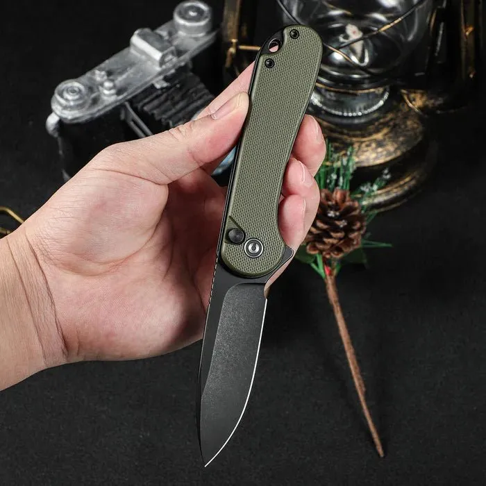 CIVIVI Elementum II Flipper, OD Green G10 Handle, 2.96" Nitro-V Blade