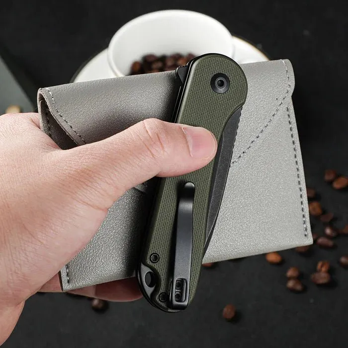 CIVIVI Elementum II Flipper, OD Green G10 Handle, 2.96" Nitro-V Blade