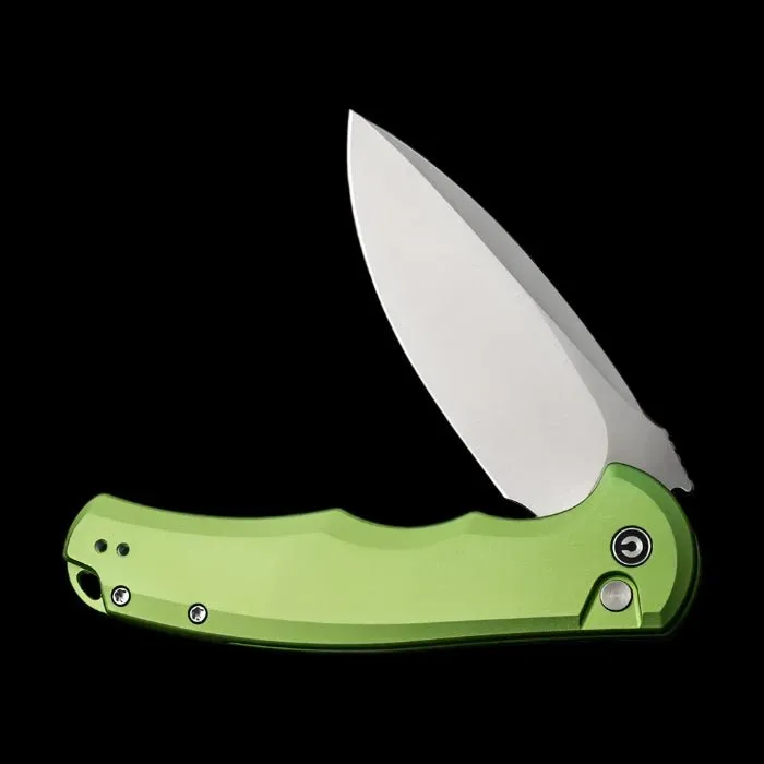 CIVIVI Praxis Flipper, Lime Green Aluminum Handle, 3.75" Nitro-V Blade