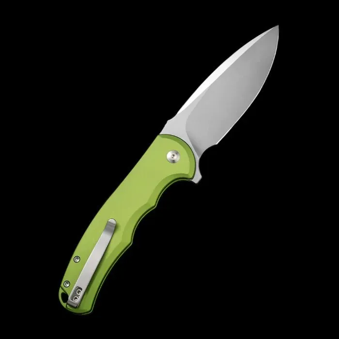CIVIVI Praxis Flipper, Lime Green Aluminum Handle, 3.75" Nitro-V Blade