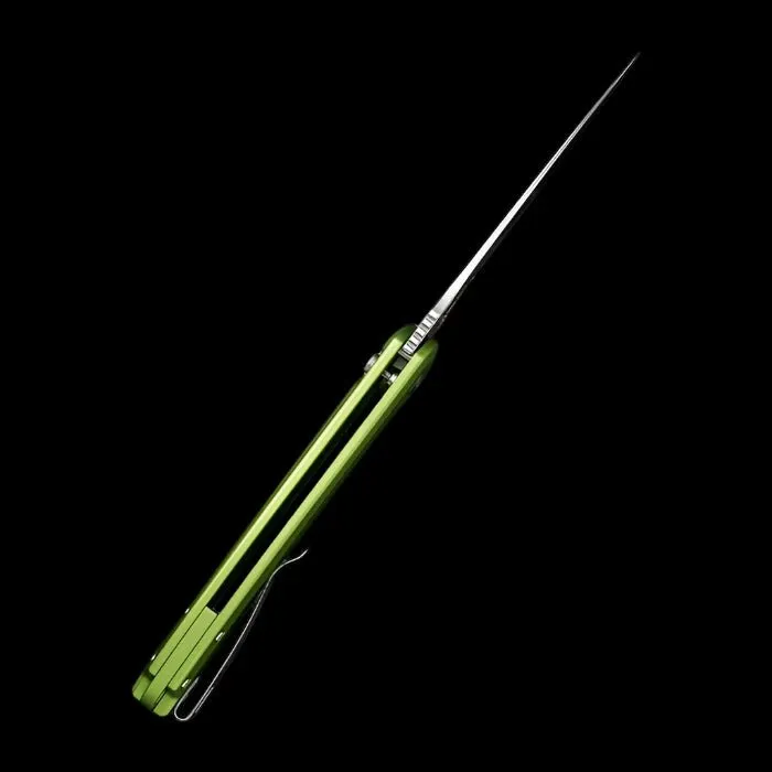 CIVIVI Praxis Flipper, Lime Green Aluminum Handle, 3.75" Nitro-V Blade