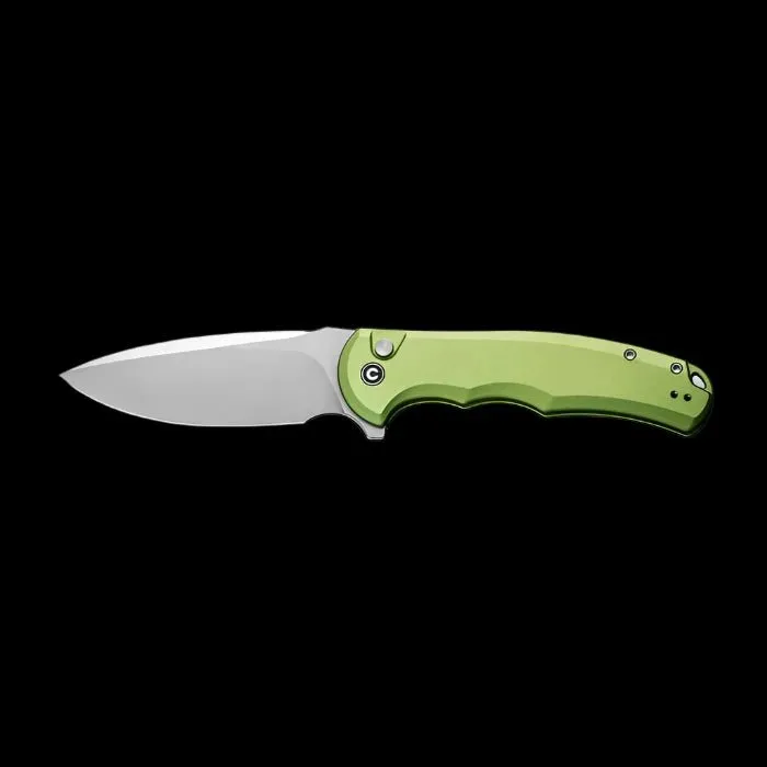 CIVIVI Praxis Flipper, Lime Green Aluminum Handle, 3.75" Nitro-V Blade
