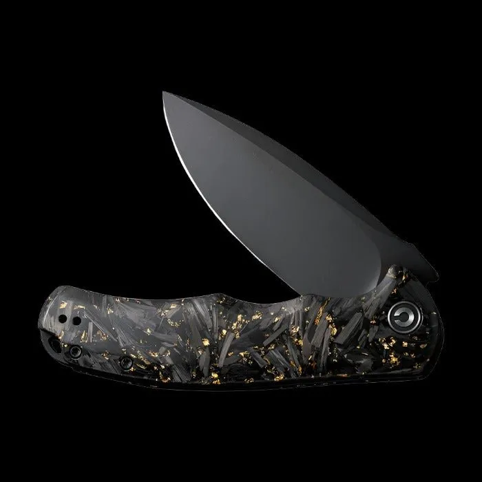 CIVIVI Praxis Shredded Carbon Fiber Handle and Black Stonewashed Blade