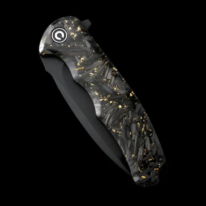 CIVIVI Praxis Shredded Carbon Fiber Handle and Black Stonewashed Blade