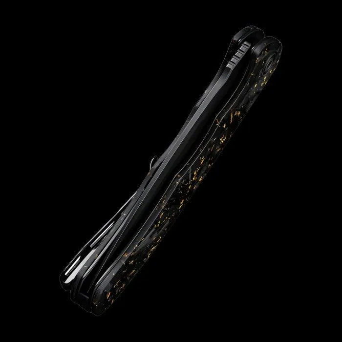 CIVIVI Praxis Shredded Carbon Fiber Handle and Black Stonewashed Blade