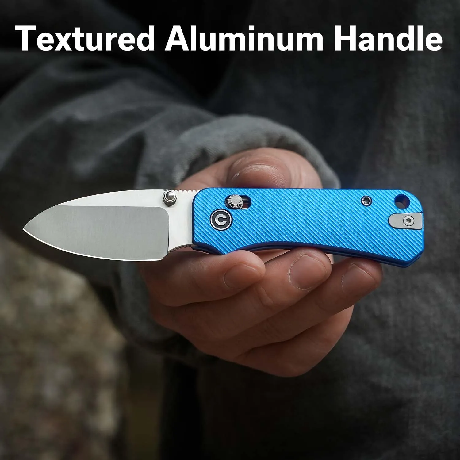 CIVIVI Small Pocket Knife for EDC, Baby Banter 2 Crossbar Lock folding Knife with 2.34" Nitro-V Blade Aluminum Handle, Titanium Thumb Stud Opener C23074-1